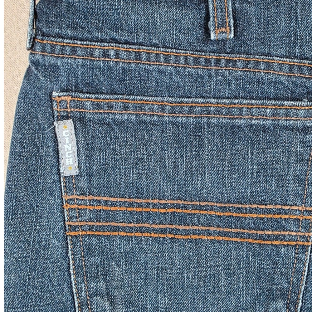 Cinch Mens Jeans 36x34 Silver Label Blue Straight Leg Western Denim Jeans Work - Picture 5 of 10